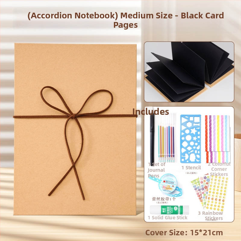 DIY fotoalbum s harmonikovým skladaním, 3D kniha, ručne vyrobený prázdny album pre páry a priateľov, originálny darček na spomienky
