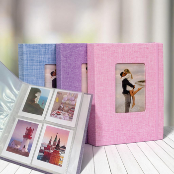 Polaroid fotoalbum s textilným obalom, 3-palcový, 26 vnútorných strán, lepiace viazanie