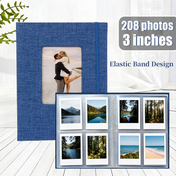 Polaroid fotoalbum s textilným obalom, 3-palcový, 26 vnútorných strán, lepiace viazanie