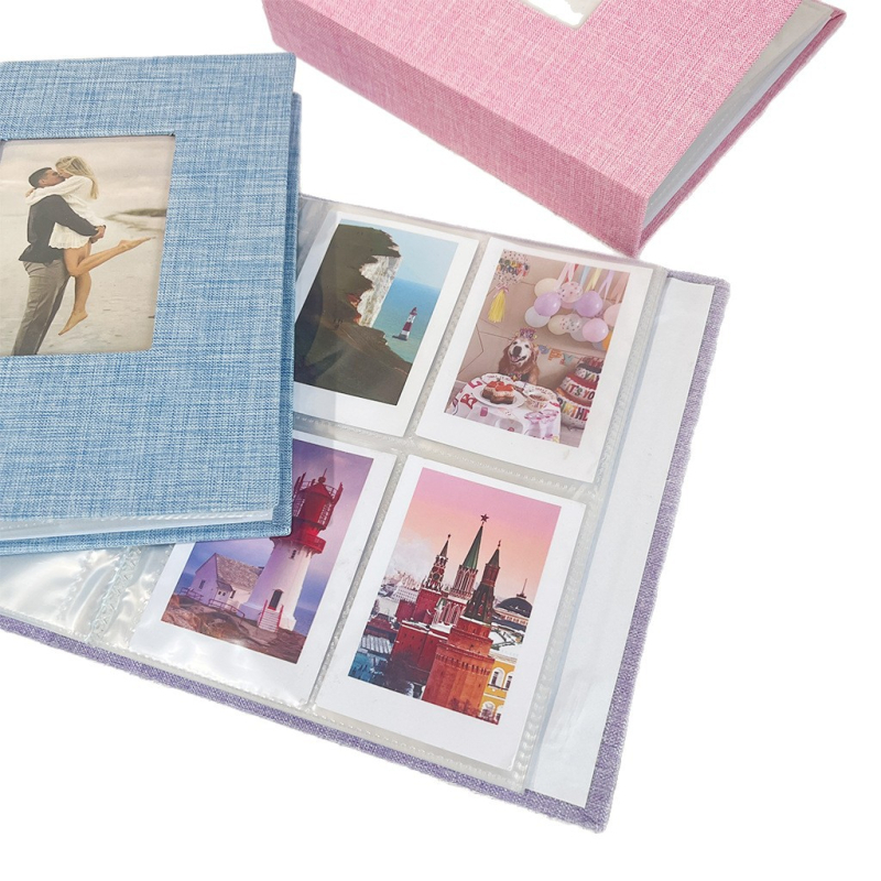 Polaroid fotoalbum s textilným obalom, 3-palcový, 26 vnútorných strán, lepiace viazanie