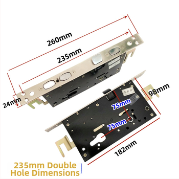 Bo Qiang Panpan Spring telo zámku na vstupné dvere, 11 zubový mechanizmus, typ 14, 260×24 mm