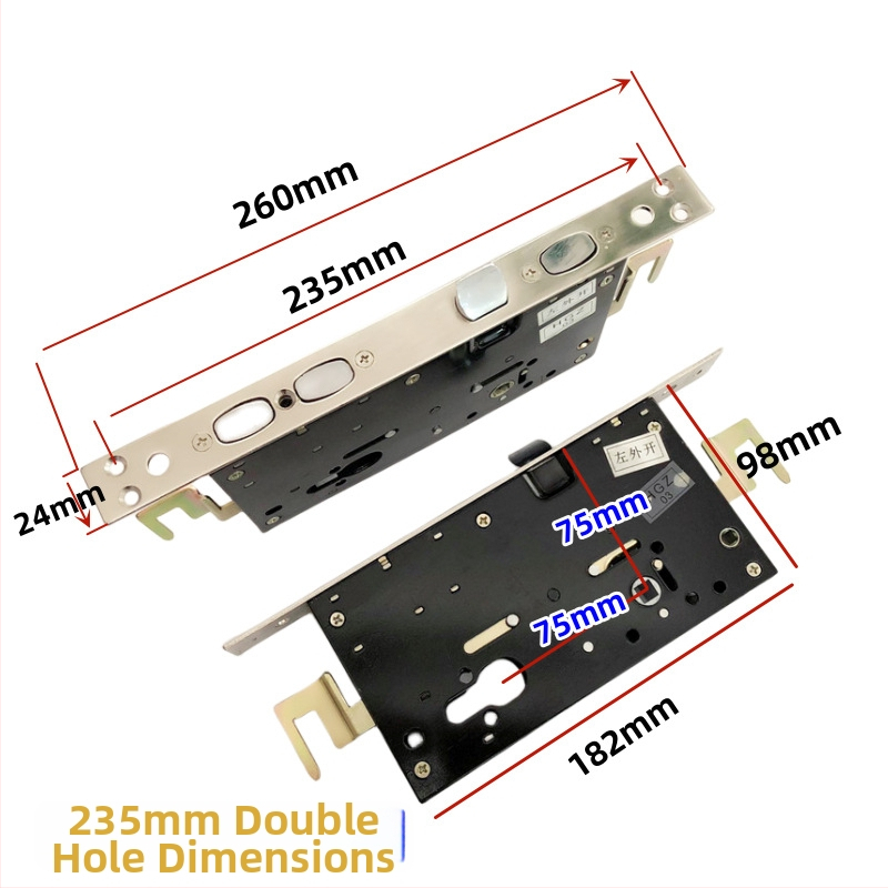 Bo Qiang Panpan Spring telo zámku na vstupné dvere, 11 zubový mechanizmus, typ 14, 260×24 mm