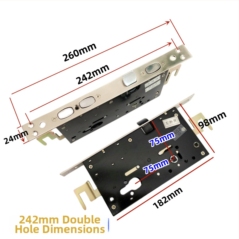 Bo Qiang Panpan Spring telo zámku na vstupné dvere, 11 zubový mechanizmus, typ 14, 260×24 mm