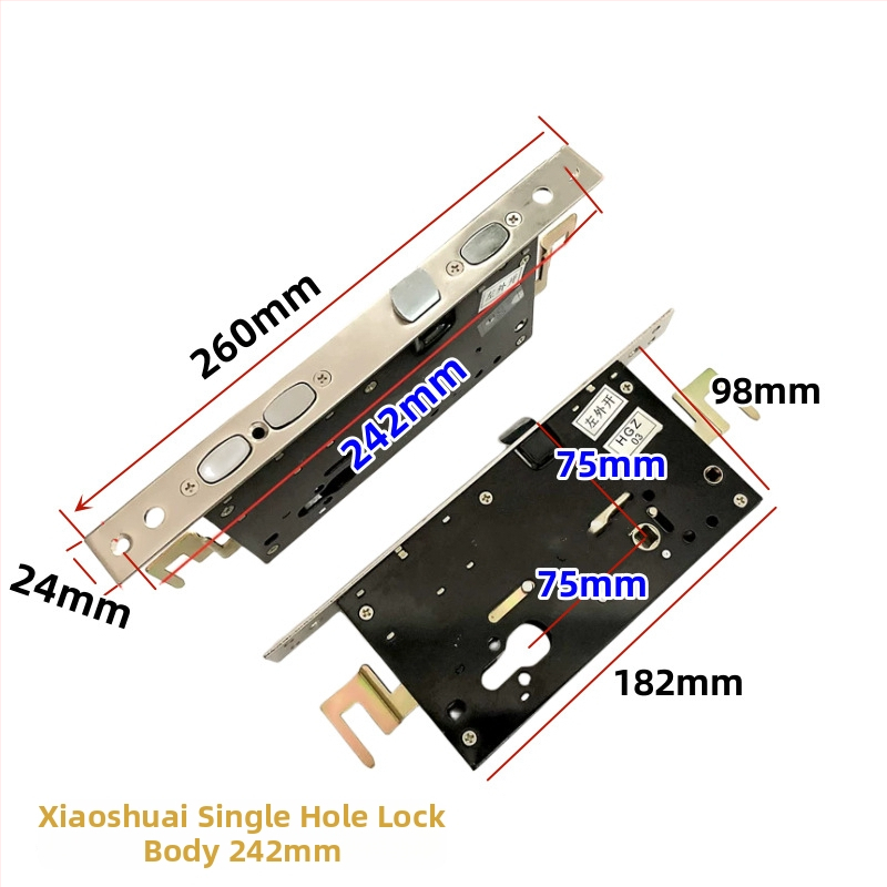 Bo Qiang Panpan Spring telo zámku na vstupné dvere, 11 zubový mechanizmus, typ 14, 260×24 mm