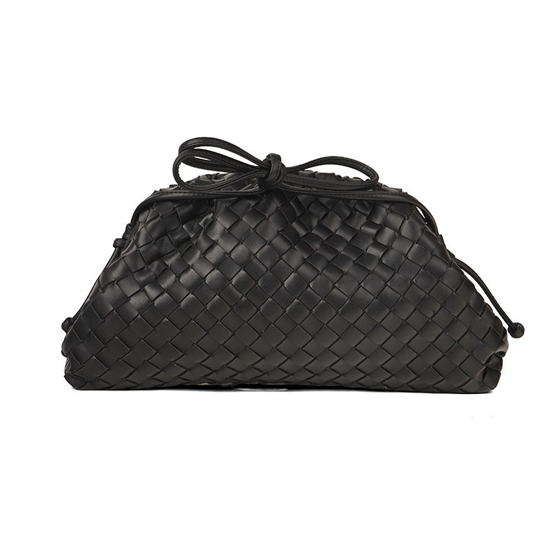 Velika Dumpling torba od PU kože, Cloud-Weave dizajn, velika kapaciteta, magnetska kopča