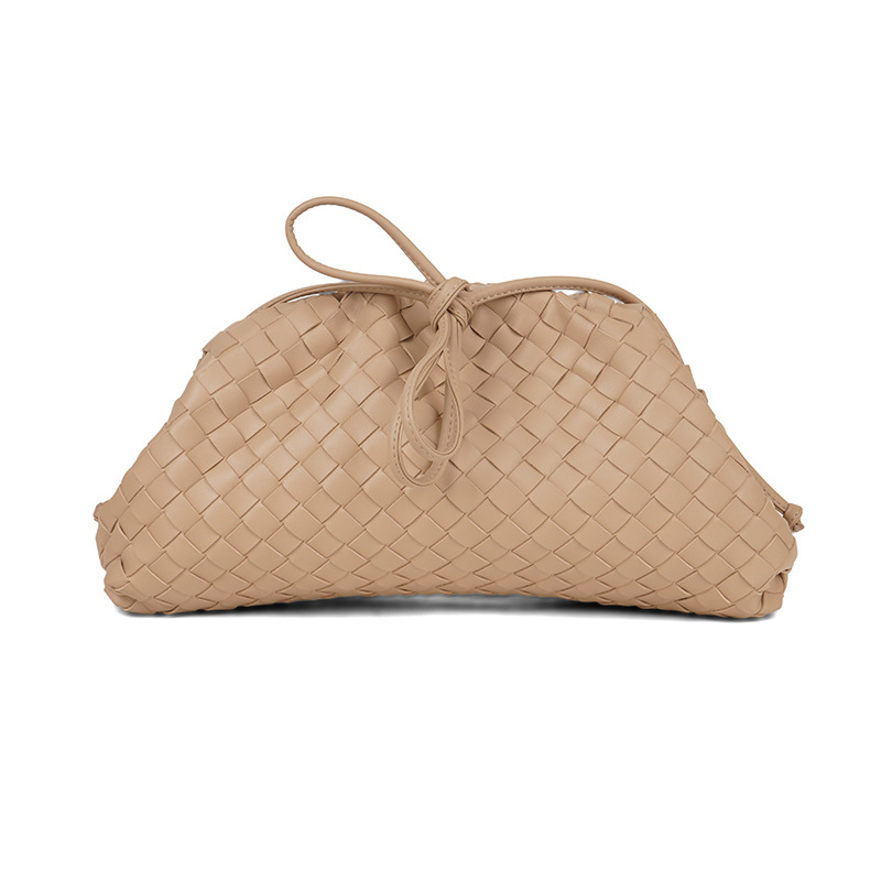Velika Dumpling torba od PU kože, Cloud-Weave dizajn, velika kapaciteta, magnetska kopča