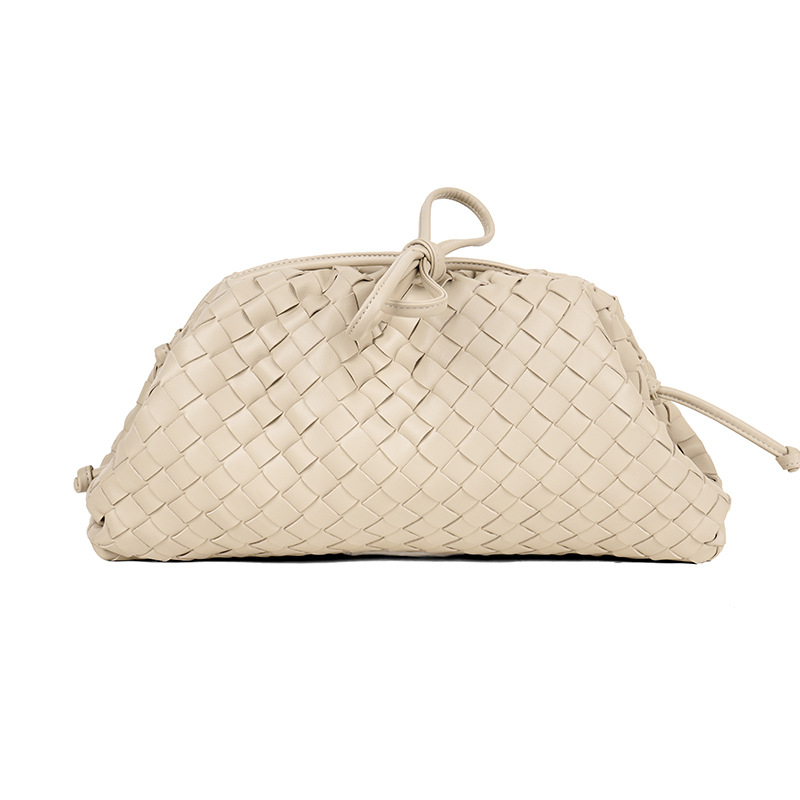 Velika Dumpling torba od PU kože, Cloud-Weave dizajn, velika kapaciteta, magnetska kopča