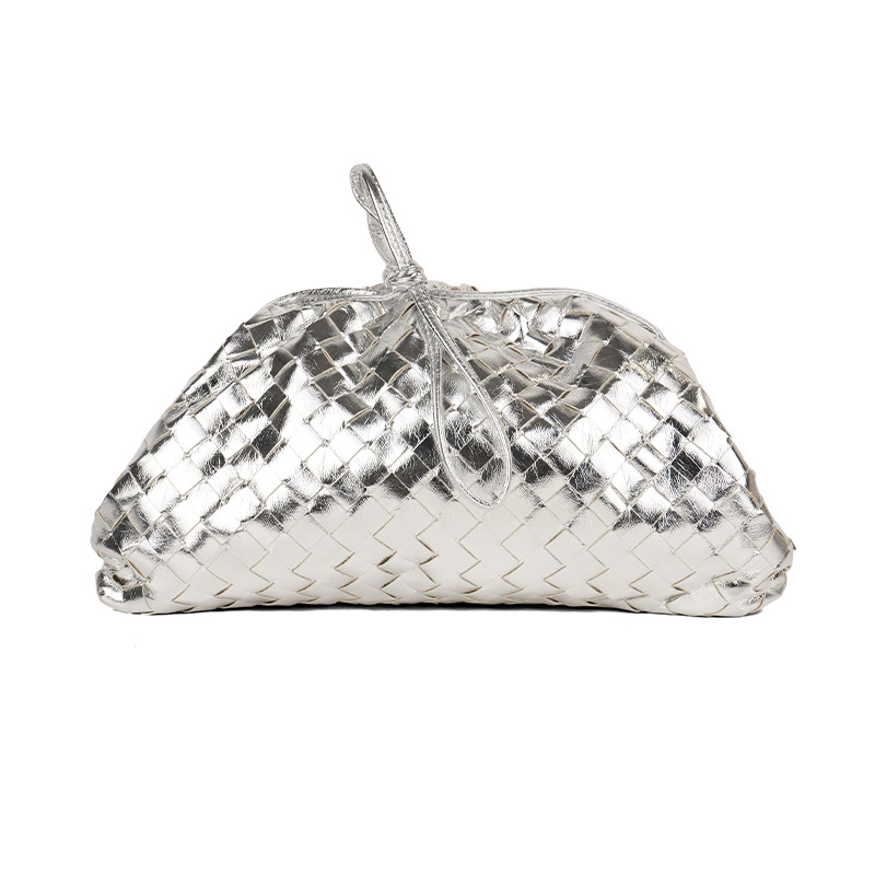 Velika Dumpling torba od PU kože, Cloud-Weave dizajn, velika kapaciteta, magnetska kopča