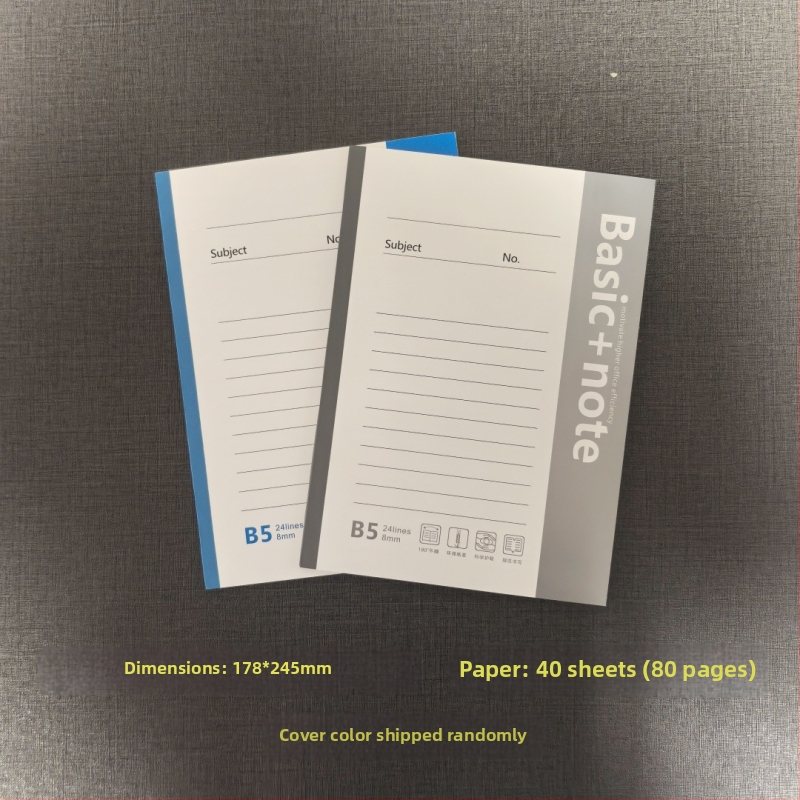 Notebook s mäkkým krytom, formáty B5 a A5, kancelársky zápisník, denník a plánovač