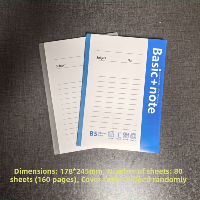 Notebook s mäkkým krytom, formáty B5 a A5, kancelársky zápisník, denník a plánovač