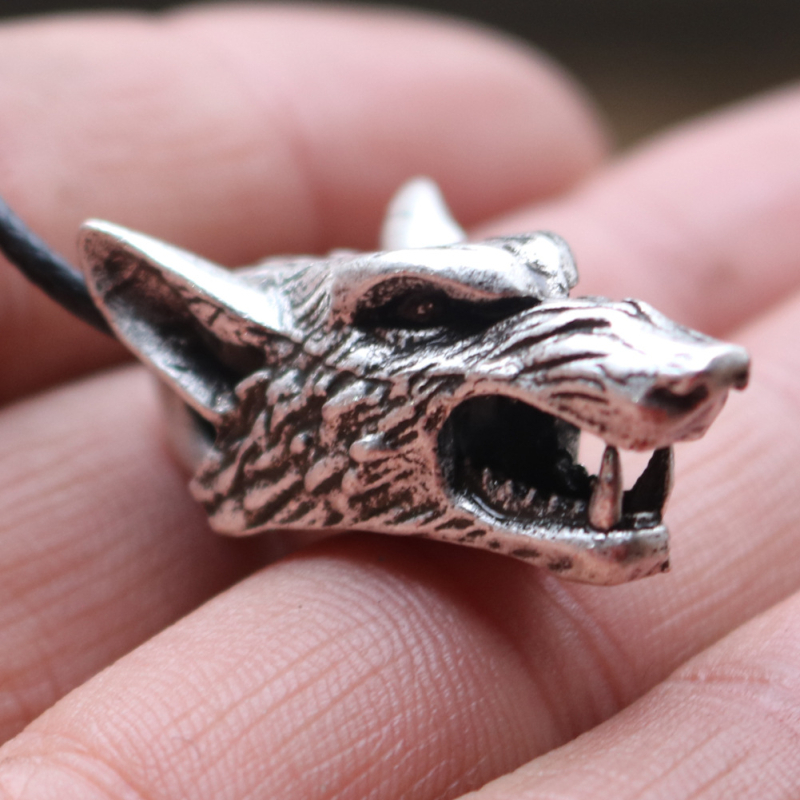 Privjesak od legure s glavom vuka Viking – nordijska mitologija, unisex ogrlica