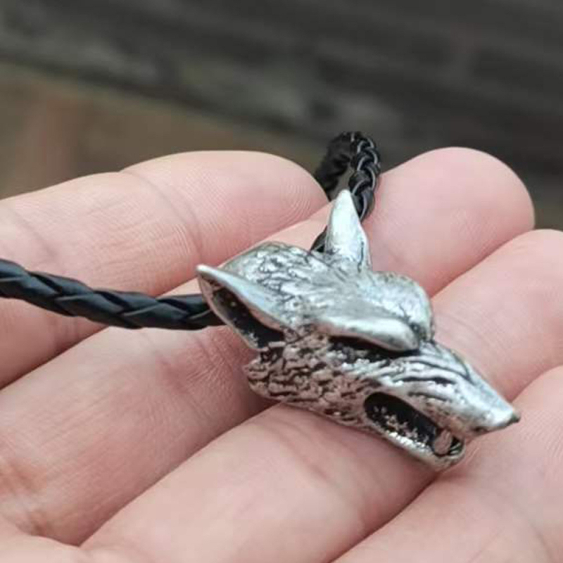 Privjesak od legure s glavom vuka Viking – nordijska mitologija, unisex ogrlica