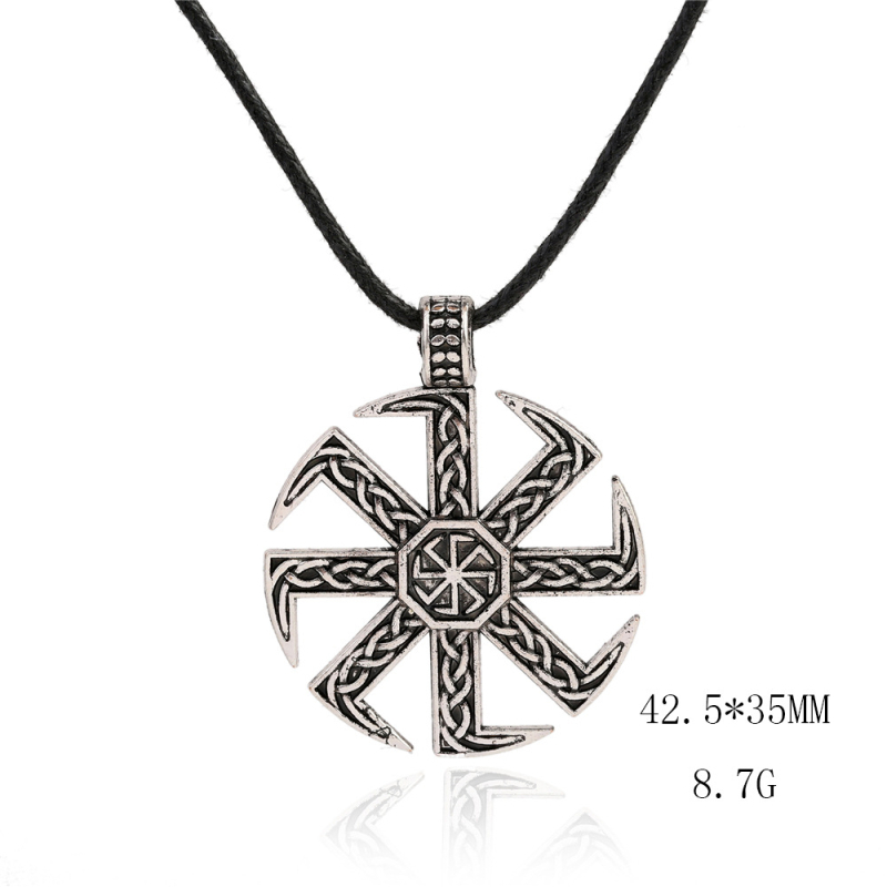 Muški lančić od legure sa slavnim privjeskom, inspiriran Vikingima i nordijskim piratima