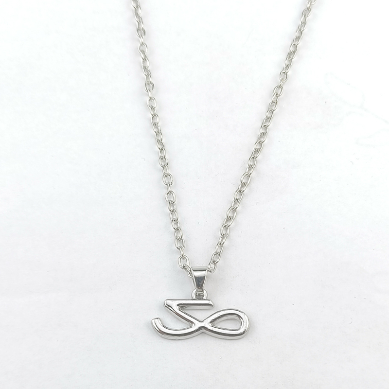Zlatna ogrlica Tian Zhengguo JK s inicijalnim logom, unisex, O-lanac, korejski stil