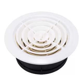 Kruhový difúzor vzduchu z ABS, vnútorné použitie, čerstvý vzduch, nastaviteľný, biely, model 008