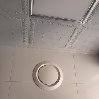 Kruhový difúzor vzduchu z ABS, vnútorné použitie, čerstvý vzduch, nastaviteľný, biely, model 008