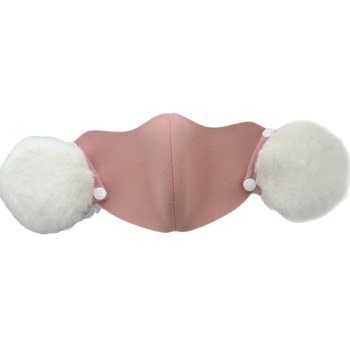 Téli maszk fleece belsővel és plüss felülettel, levehető fülvédőkkel, 3D légáteresztő, 2-in-1 arcmaszk