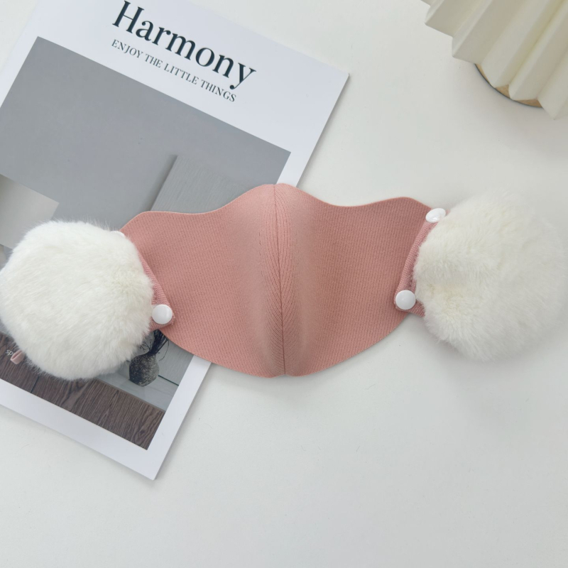 Téli maszk fleece belsővel és plüss felülettel, levehető fülvédőkkel, 3D légáteresztő, 2-in-1 arcmaszk