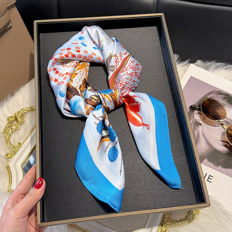 70x70 cm kvadratni šal, ženski šal s izgledom svile, 2025 novi model, etnički uzorak