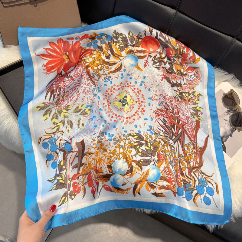 70x70 cm kvadratni šal, ženski šal s izgledom svile, 2025 novi model, etnički uzorak