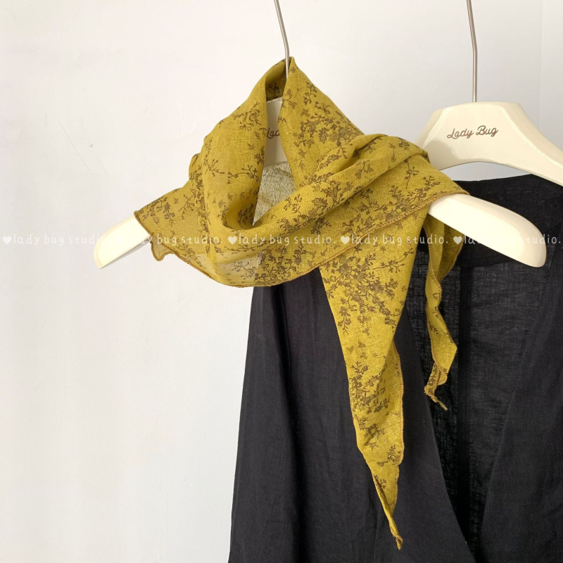 Vintage trokutasti šal za žene – korejskog stila, svestran mali kvadratni šal za glavu, lagani modni dodatak