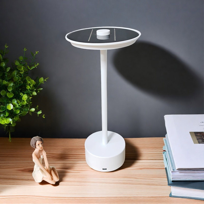 Solárna stolná lampa s integrovanou batériou a USB nabíjaním, nočná lampička do spálne, jedálne a na vonkajšie použitie
