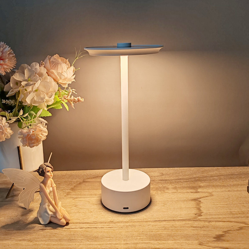 Solárna stolná lampa s integrovanou batériou a USB nabíjaním, nočná lampička do spálne, jedálne a na vonkajšie použitie