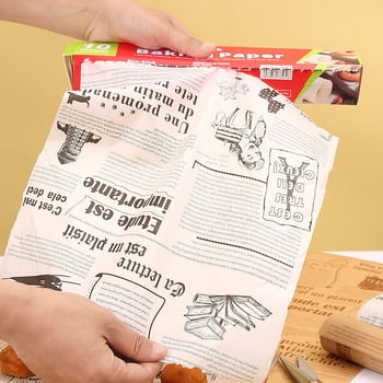 Pekárovací papier so silikónovým povrchom pre rúru, mikrovlnnú rúru a vzdušný fryer; papier na odsávanie oleja; ručne maľovaný dizajn; odolný voči vysokým teplotám
