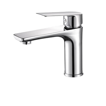 Batéria na umývadlo s jedným otvorom pre horúcu i studenú vodu – kúpeľňa, nerezová oceľ