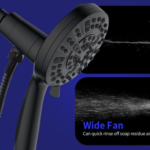 JINGYE Aquamagnex9 Sprchový set s magnetickým držiakom, ručná filtrácia a tlakovú sprchu, kruhová chrómovaná sprchová hlavica, ABS