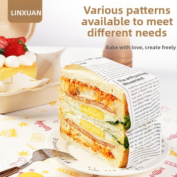 Hrubý papier na pečenie s olejovo odolným povrchom pre sendviče a hamburgery, obalový papier, olejový absorpčný papier a jednorazové podložky pod torty