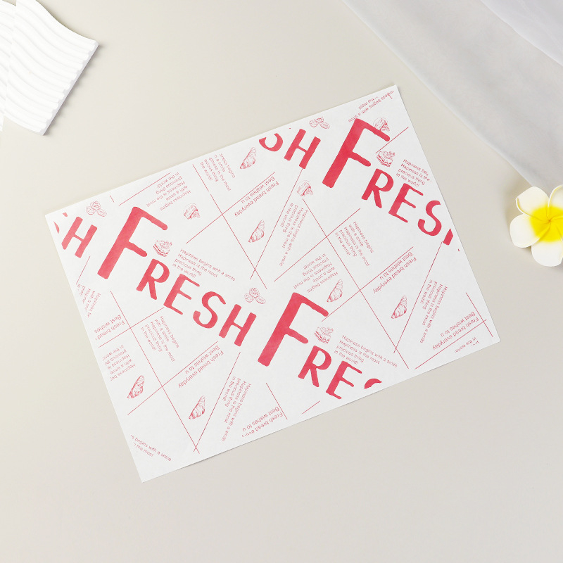 Hrubý papier na pečenie s olejovo odolným povrchom pre sendviče a hamburgery, obalový papier, olejový absorpčný papier a jednorazové podložky pod torty