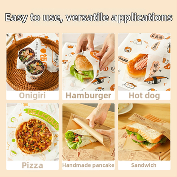 Obalový papier na sendviče s PE povlakom pre ryžové guličky, hamburgery a sushi