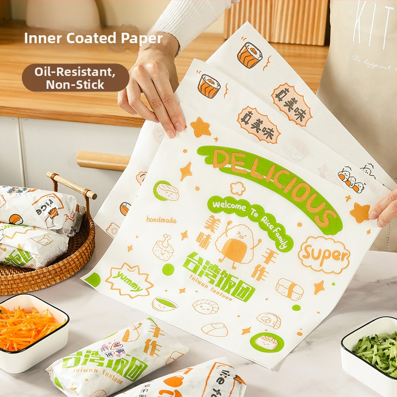 Obalový papier na sendviče s PE povlakom pre ryžové guličky, hamburgery a sushi