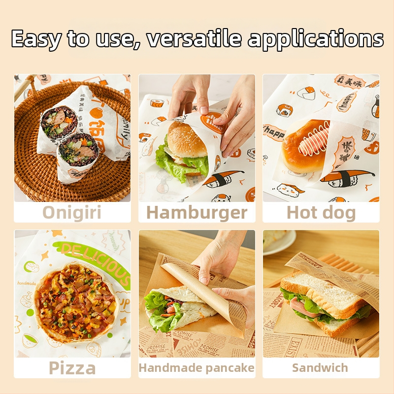 Obalový papier na sendviče s PE povlakom pre ryžové guličky, hamburgery a sushi