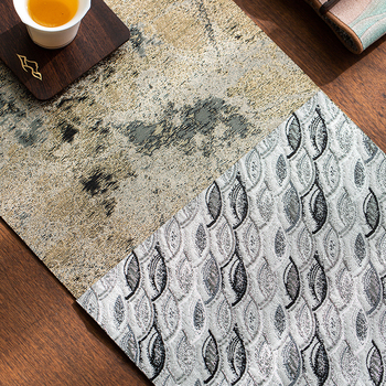 Behúň na stôl z Yunjin brokátu, jacquard, nový čínsky štýl, veľký rozmer, japonský Zen dekor pre čajovú miestnosť