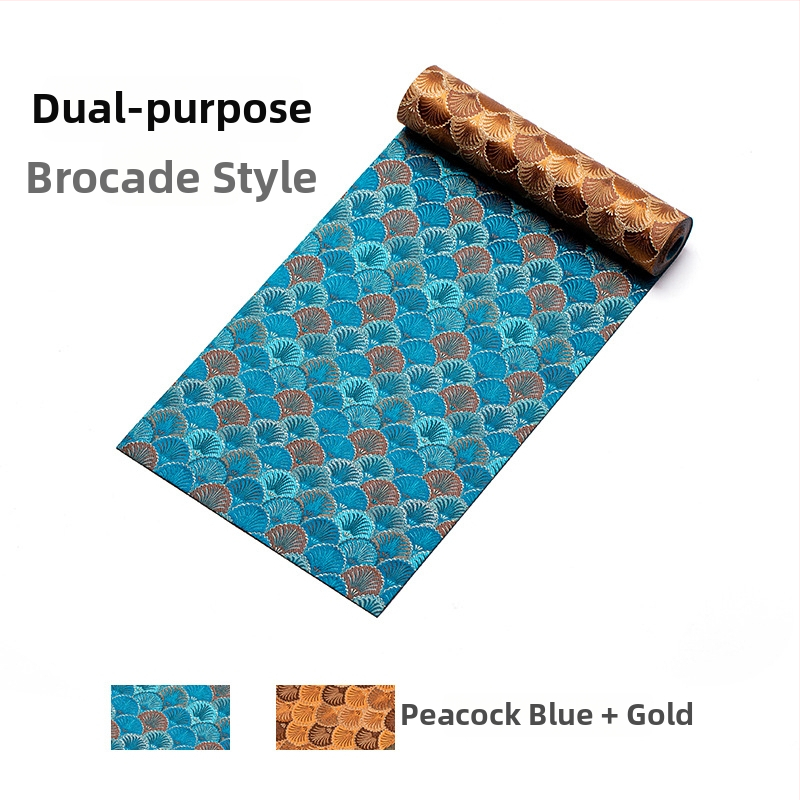Japonský štýl tkaná brokátová čajová podložka na stôl, Zen-inšpirovaný textil