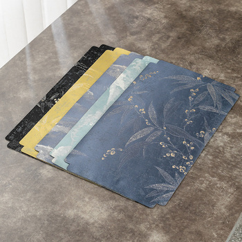 Nová čínskeho štýlu podložka na čajový stolík s runnerom, zen-inšpirovaný čajový textil, proti popáleniu, savý čajový uterák