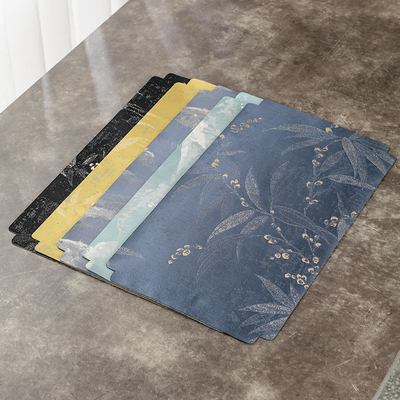 Nová čínskeho štýlu podložka na čajový stolík s runnerom, zen-inšpirovaný čajový textil, proti popáleniu, savý čajový uterák