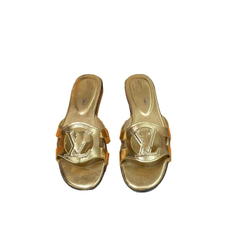 Női lapos talpú slip-on szandál, kivágott betűk dizájnban cukorkaszínekben