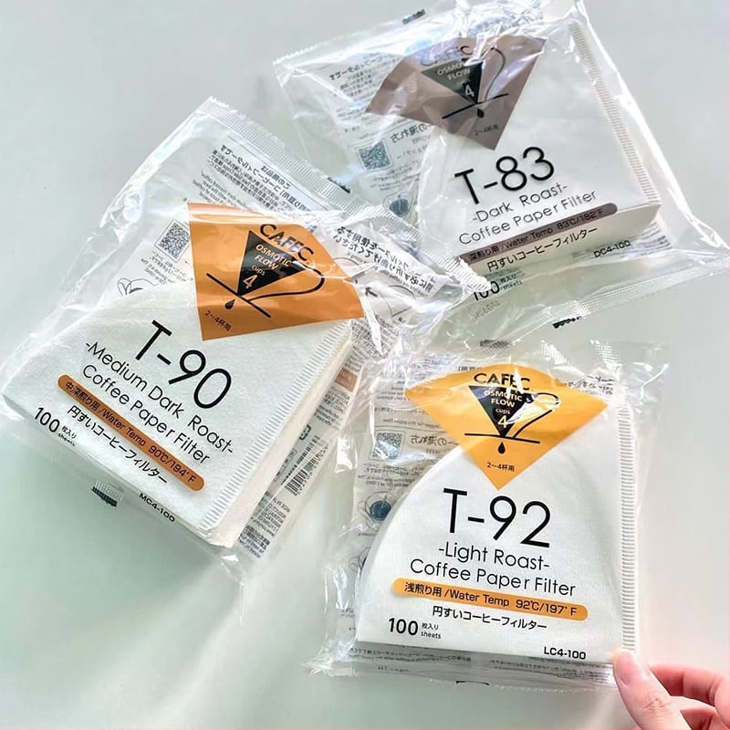 Konusový filtr papiera, originálny, potravinárska kvalita MV6 na pour-over kávu, Sanyo ECaC