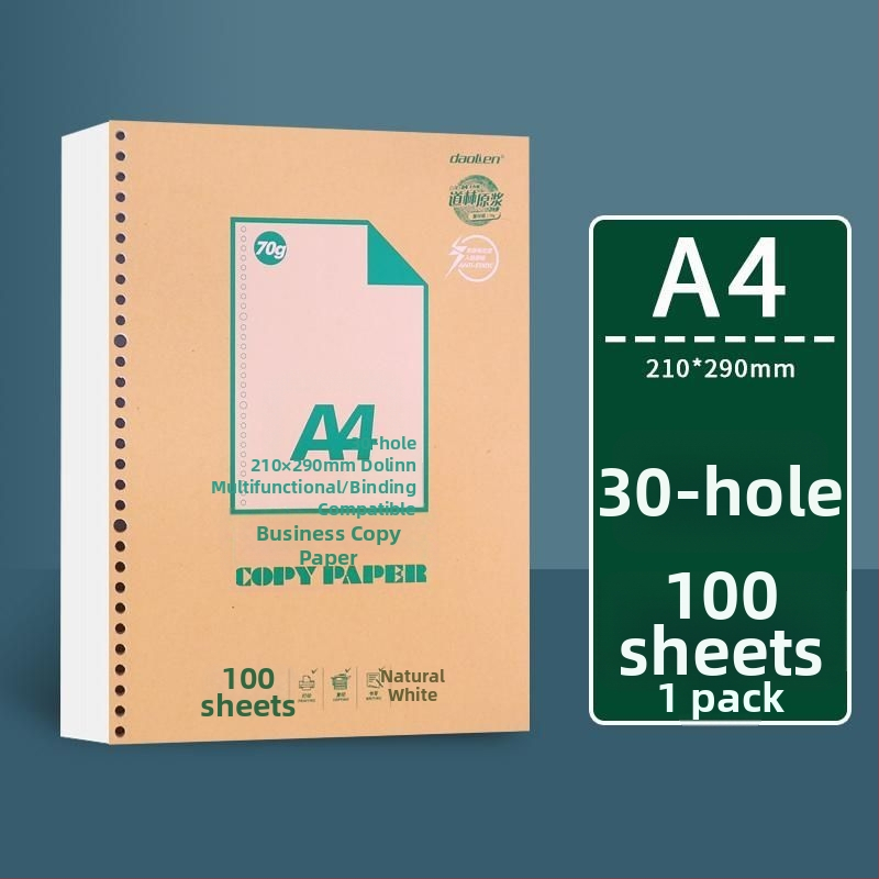 DaoLen A4 papier na domáce úlohy, B5 skicovacie listy, prázdny hrubší kopírovací papier, vhodný na viazanie do zošita