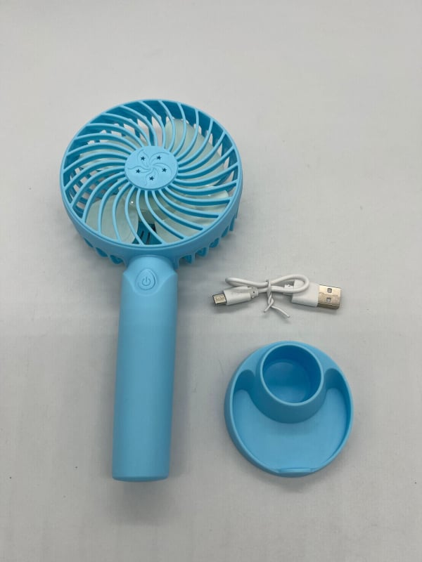 Mini prenosný USB ventilátor – stolný a ručný, pre internát a vonkajšie použitie, 3 rýchlosti, vymeniteľná batéria, nabíjanie cez USB