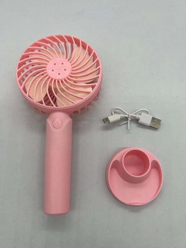 Mini prenosný USB ventilátor – stolný a ručný, pre internát a vonkajšie použitie, 3 rýchlosti, vymeniteľná batéria, nabíjanie cez USB