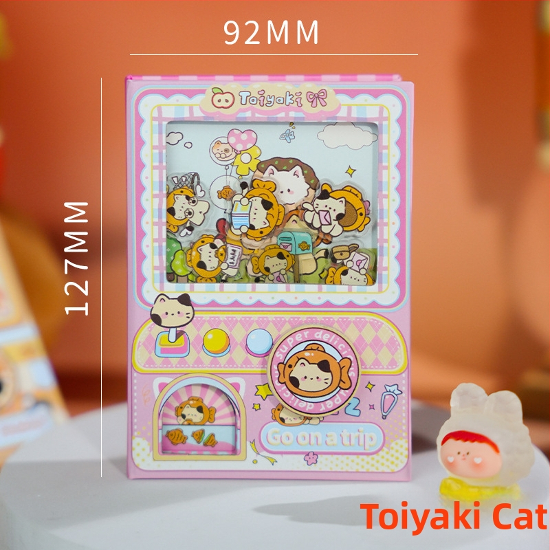Senyou Vreckový zápisník s mašinou Gashapon, farebný kryt, denník na uvoľnenie stresu