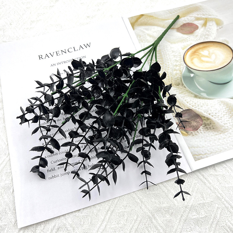 Umelá rastlina na stenu s 5 ramenami, 7-ramenná zmes: perzská tráva, eukalyptus a levanduľa