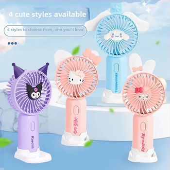 Ručný USB stolný ventilátor s karikatúrnou figúrkou – mini prenášateľný darček pre deti, model 677-95