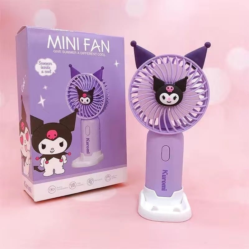 Ručný USB stolný ventilátor s karikatúrnou figúrkou – mini prenášateľný darček pre deti, model 677-95
