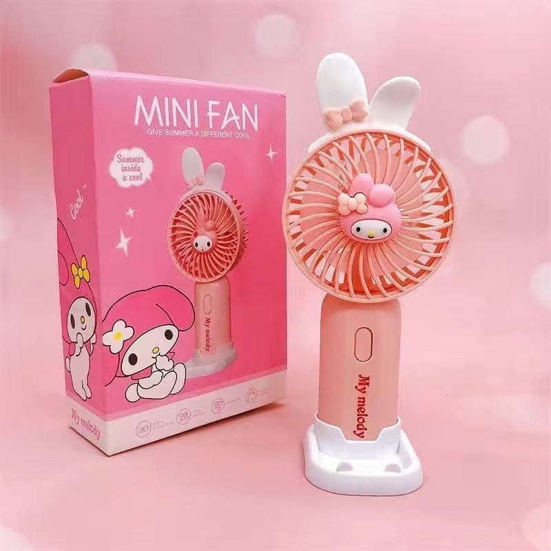 Ručný USB stolný ventilátor s karikatúrnou figúrkou – mini prenášateľný darček pre deti, model 677-95