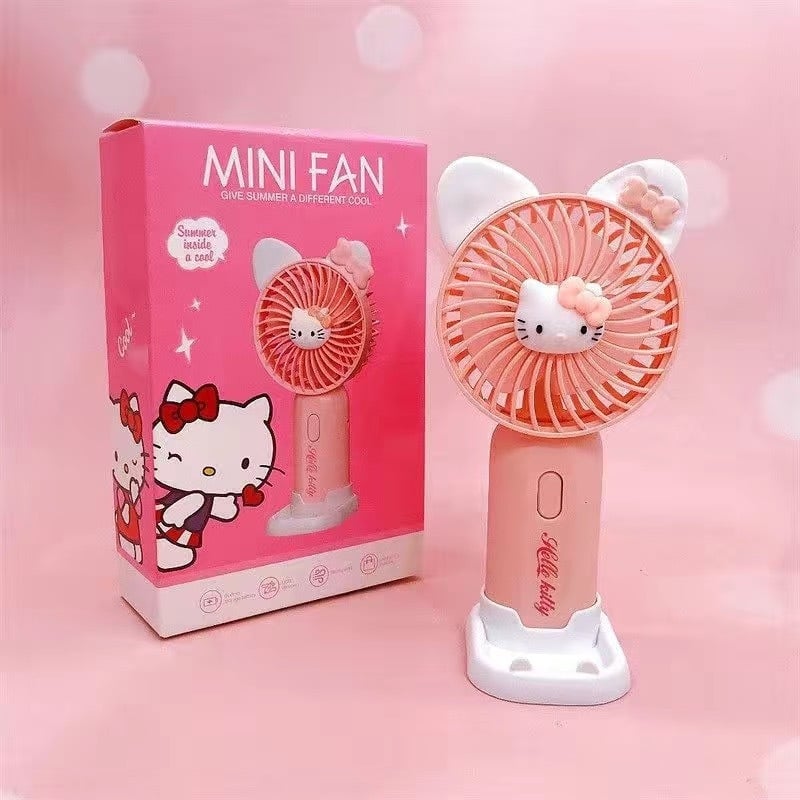 Ručný USB stolný ventilátor s karikatúrnou figúrkou – mini prenášateľný darček pre deti, model 677-95